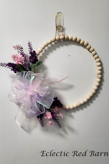 Spring Wrath. Share NOW. #wreath, #springdecor, #wreaths, #eclecticredbarn, #decor,#dollaretree